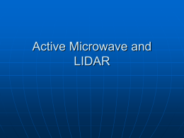 Chapter 7: Active Microwave and LIDAR
