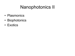 Nanophotonics Lecture 2