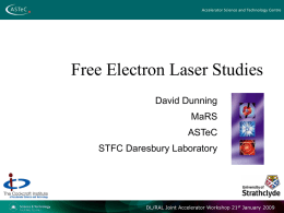 Free electron laser studies