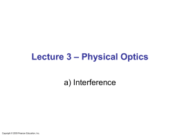 Lecture 3a - Interference