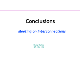 Meeting on Interconnections