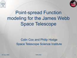 Modeling the Point Spread Function for JWST