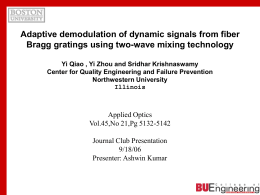 Adaptive demodulation of dynamic signals from fiber Bragg gratings