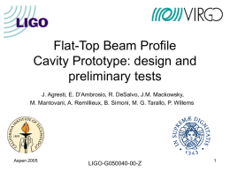 Flat-Topped Beam Cavity Prototype - DCC