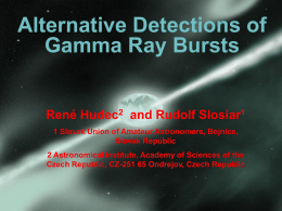 New Alternative Methods of GRB Detection