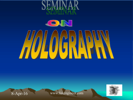 Seminar on Holography
