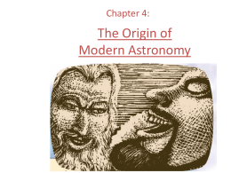 The Origin of Modern Astronomy