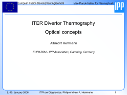 Concepts for ITER divertor thermography