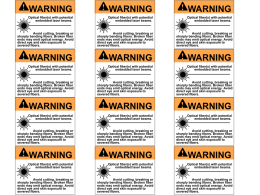 WARNING - Optical Fiber Laser (label)