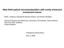 Near-field optical micromanipulation