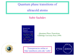 Quantum phase transitions in atomic gases and condensed matter