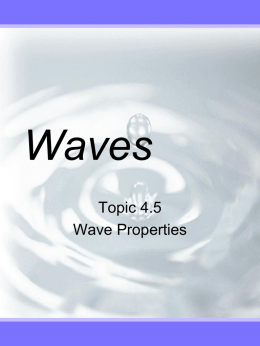 4.5 Wave properties