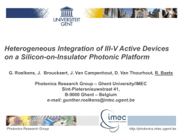 Integrated Devices - Photonics Research Group