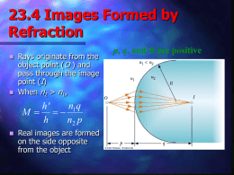 Powerpoint lenses & refraction 1
