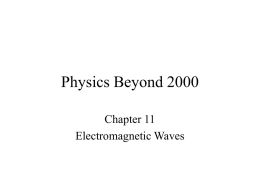 Chapter 11 Electromagnetic Waves