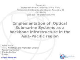 G.971-General features of optical fibre submarine cable systems