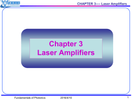 CHAPTER 3---- Laser Amplifiers