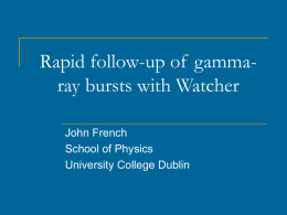 "Rapid followup of gamma-ray bursts with "Watcher""