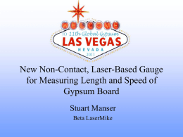 Non-Contact Laser Gauge Advantages