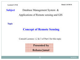 What is Remote sensing?