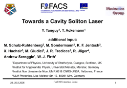 Towards a cavity soliton laser