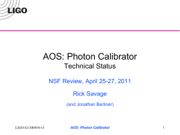 AOS: Photon Calibrator - DCC
