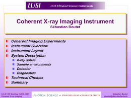 CXI Instrument - Stanford Synchrotron Radiation Lightsource