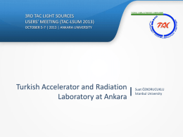 LSUM Sunum Suat - Turkish Accelerator and Radiation