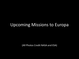 Upcoming Missions to Europax