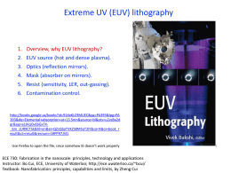 Extreme UV lithography - Electrical and Computer Engineering