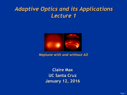 Lecture 1 PPT - Lick Observatory