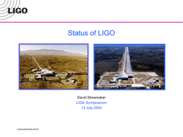 G040299-00 - LIGO dcc - LIGO Scientific Collaboration