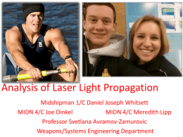 Analysis of Laser Light Propagation in a Maritime Environment