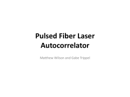 Pulsed Fiber Laser Auto Correlator