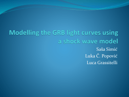 Modelling the GRB light curves using a shock wave model