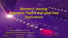 Biometric Sensing - University of Minnesota Duluth