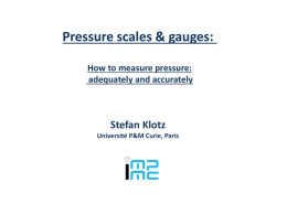 Pressure Scales - MALTA