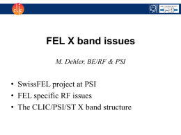 FELs and X band
