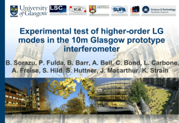 Higher order LG modes - University of Glasgow