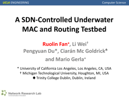 Emerging Under Water QoS Requirements and the U/W SDN