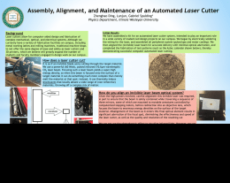 Assembly, Alignment, and Maintenance of an Automated Laser Cutter