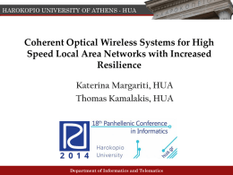 Coherent Optical Wireless Systems for High Speed Local