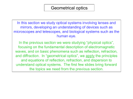 N15_Geom_Optics - University of Arizona