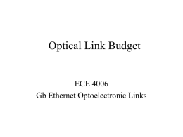 Optical Link Budget