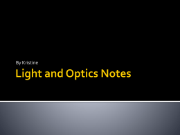 Light Optics Notes