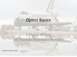Optics Basics - haystack.edu