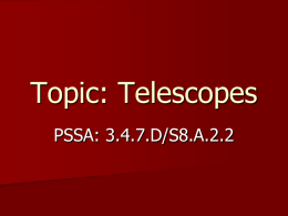 Topic: Telescopes