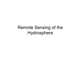 Part1: Land Cover Change and Part 2: Remote Sensing of the Hydrosphere