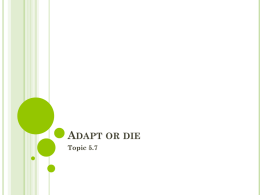 Adapt or die File
