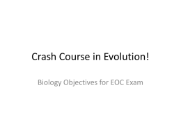 Crash Course in Evolution!